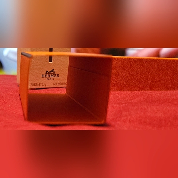 6 Hermes small box empty gift satin lipstick outer box rouge 4" x 1.5" - Picture 5 of 15